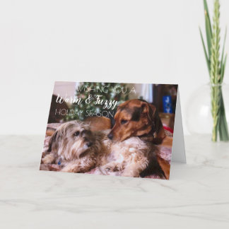Warm and Fuzzy Holidays - Cute Dog Card