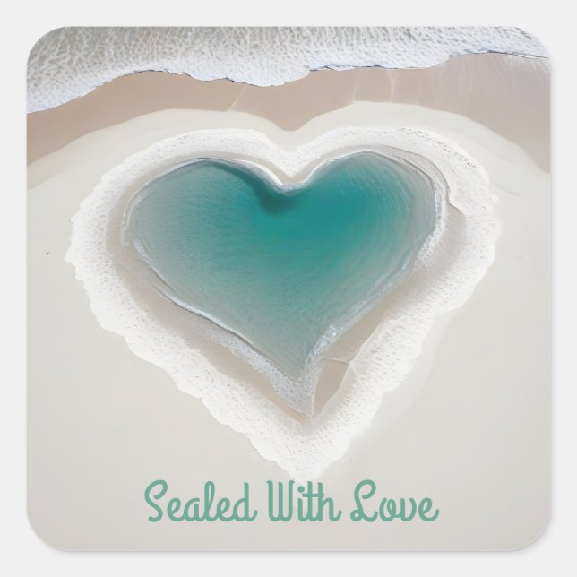 Warm and Inviting Heart Square Sticker (Front)