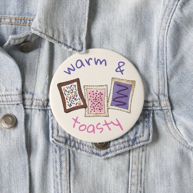 Warm and Toasty Breakfast Toaster Pastry Junk Food 10 Cm Round Badge (In Situ)