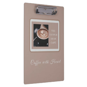 Warm Artisan Coffee Shop Business Branding Clipboard
