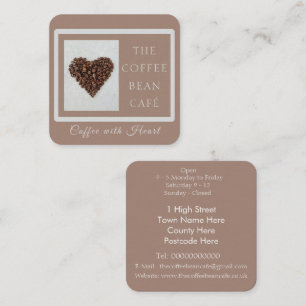 Warm Artisan Coffee Shop Business Branding Square Business Card
