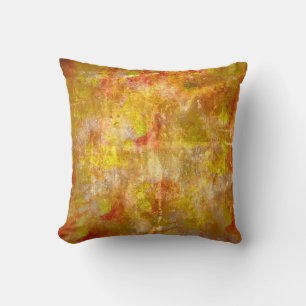 Warm autumn abstract painting cushion