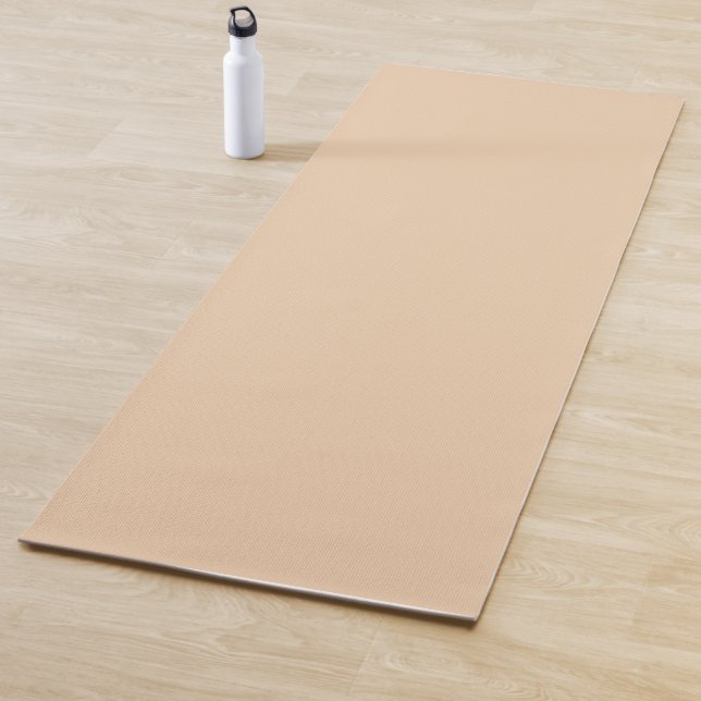 Warm Autumn Blonde Solid Colour Print, Creamy Beig Yoga Mat (In Situ)
