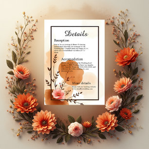 Warm Autumn Botanical Florals Enclosure Card
