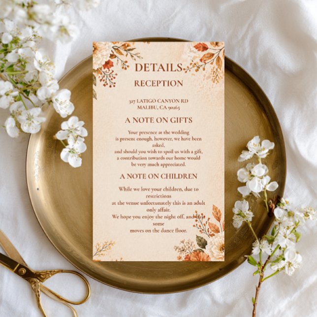 Warm Autumn Floral Enclosure Card (Creator Uploaded)