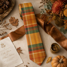 Warm Autumn Harvest Tartan Plaid Pattern
