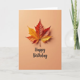 Warm Autumn Leaf Card