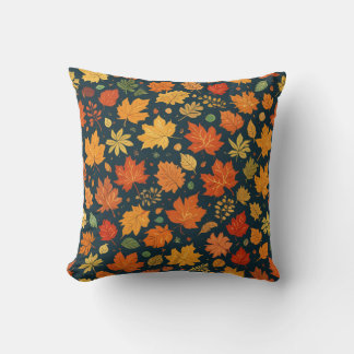warm autumn leaves Cushion