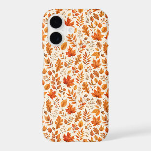 Warm Autumn Leaves Seamless Pattern