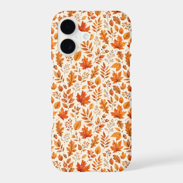 Warm Autumn Leaves Seamless Pattern (Back)