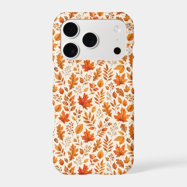 Warm Autumn Leaves Seamless Pattern (Back)