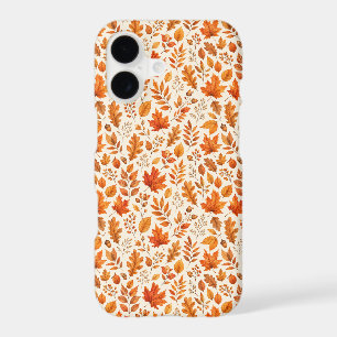 Warm Autumn Leaves Seamless Pattern