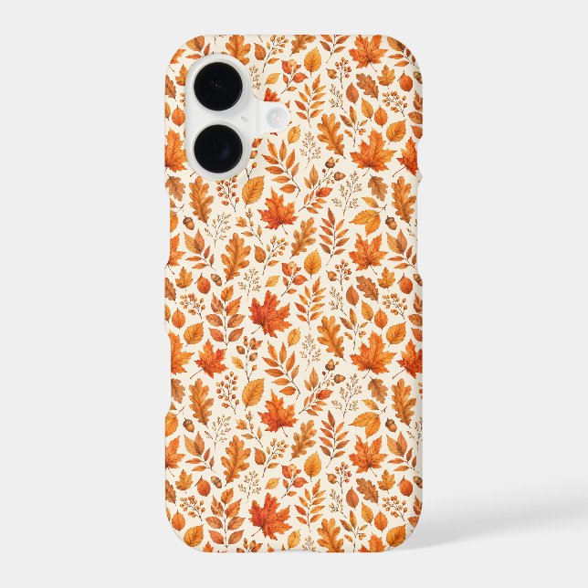 Warm Autumn Leaves Seamless Pattern (Back)