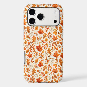 Warm Autumn Leaves Seamless Pattern