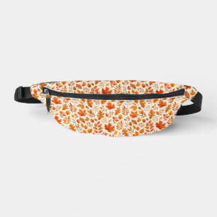 Warm Autumn Leaves Seamless Pattern Bum Bags
