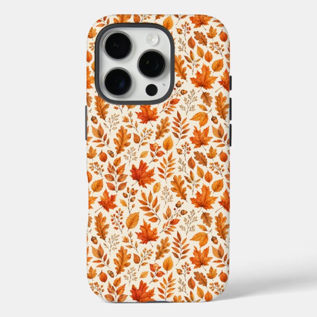 Warm Autumn Leaves Seamless Pattern Case-Mate iPhone Case (Back)