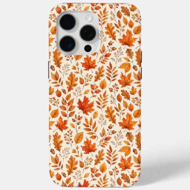 Warm Autumn Leaves Seamless Pattern Case-Mate iPhone Case (Back)
