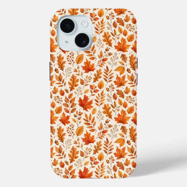 Warm Autumn Leaves Seamless Pattern Case-Mate iPhone Case (Back)