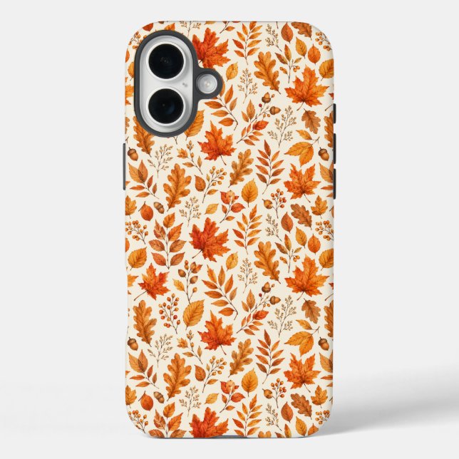 Warm Autumn Leaves Seamless Pattern Case-Mate iPhone Case (Back)