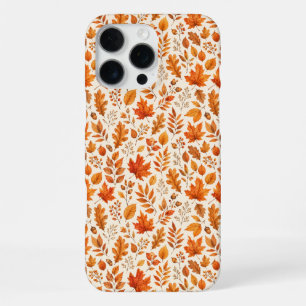 Warm Autumn Leaves Seamless Pattern iPhone 16 Pro Max Case