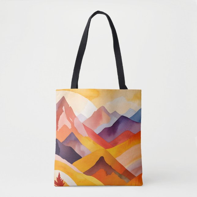 Warm Autumn Mountains Tote Bag (Front)