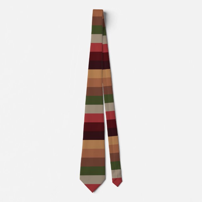 Warm Autumn Stripes  Tie (Front)