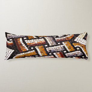Warm Autumn Toned Roman Tile Mosaic Body Cushion
