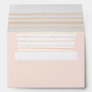 Warm Autumn Watercolor Stripe Envelope