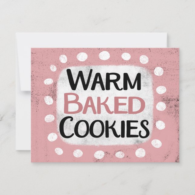 Warm Baked Cookies Greeting Card (Front)