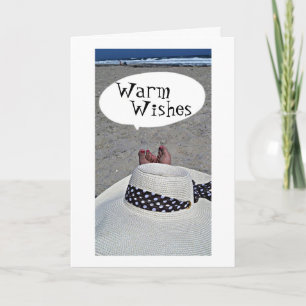 WARM BEACHY WISHES FOR CHRISTMAS HOLIDAY CARD