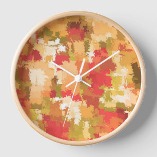 Warm Beautiful Colourful Fall Autumn Colours Clock