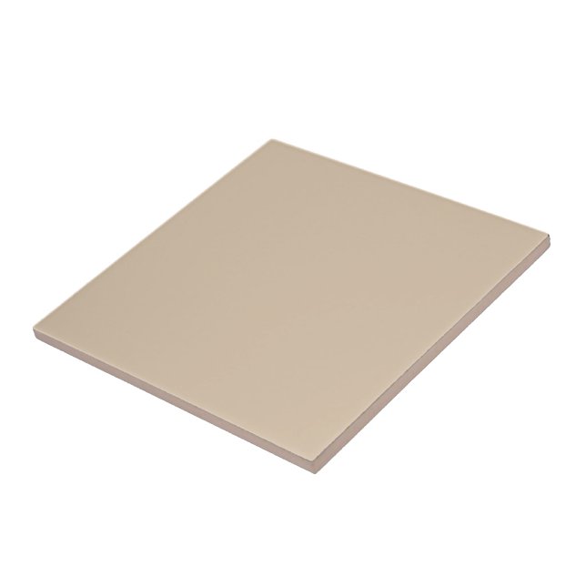 Warm Beige Ceramic Tile 4.25 Inch Square (Side)