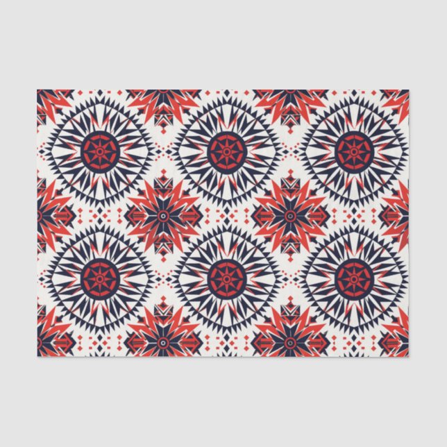 Warm Beige "Cosmic Interlock" Artistic Tissue Pape Paper (Front)