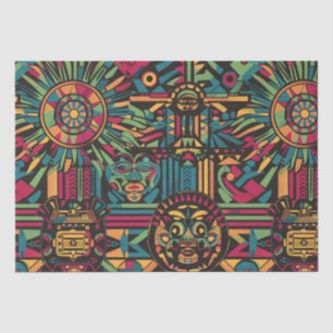 Warm Beige "Eclipsed Suns and Pyramids" Craft Tiss Tissue Paper