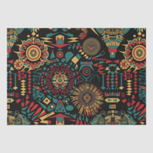 Warm Beige "Heritage-Inspired Patterns" Aztec Tiss Tissue Paper