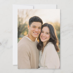 Warm Beige Intimate Photo Invitation