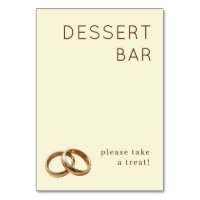 Warm Beige Minimalist Dessert Bar Sign