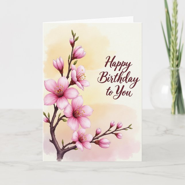 Warm Birthday Wishes Card (Front)