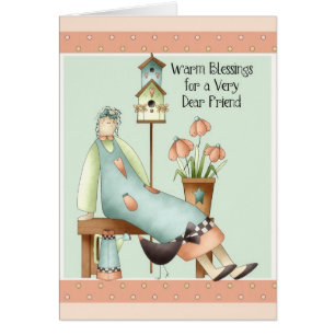 Warm Blessings Friend Soft Prim Greeting Card