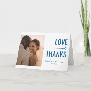 Warm Blue Intimate Moment Thank You Card