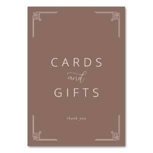 Warm Brown Minimalist Thank You Card