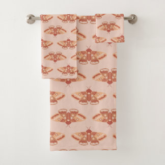 Warm Butterfly Motif – Soft Boho Aesthetic Bath Towel Set
