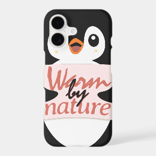 Warm by nature: Adorable Penguin with Playful Text
