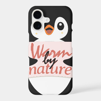 Warm by nature: Adorable Penguin with Playful Text