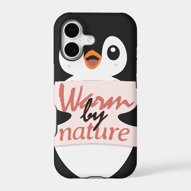 Warm by nature: Adorable Penguin with Playful Text (Back)