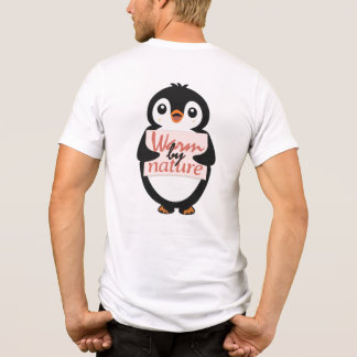 Warm by nature: Adorable Penguin with Playful Text Tri-Blend Shirt