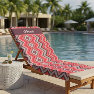 Warm Chevron Beach Towel