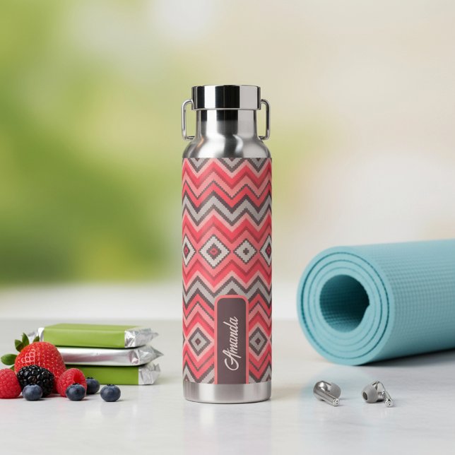 Warm Chevron Water Bottle (Creator Uploaded)