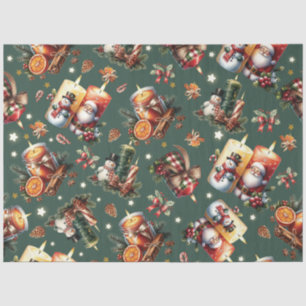 Warm Christmas Candles Tissue Paper