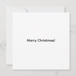 Warm Christmas Cat Flat Card